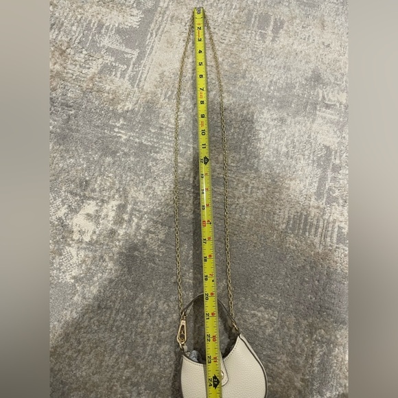 Nanette Lepore Mini Crossbody Shoulder Crescent Bag Purse Ivory Gold Tone NEW - Picture 4 of 7